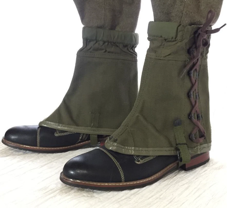 Vintage Hiking Boots Gaiters Leg OS Women Men Teen Military Surplus Camping Gear