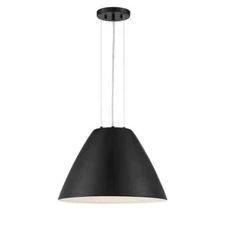 Park Harbor PHPL3301MB 14" Wide Suspension Pendant, Matte Black