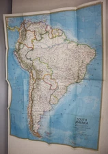 Physical Map of South America National Geographic Society 1972