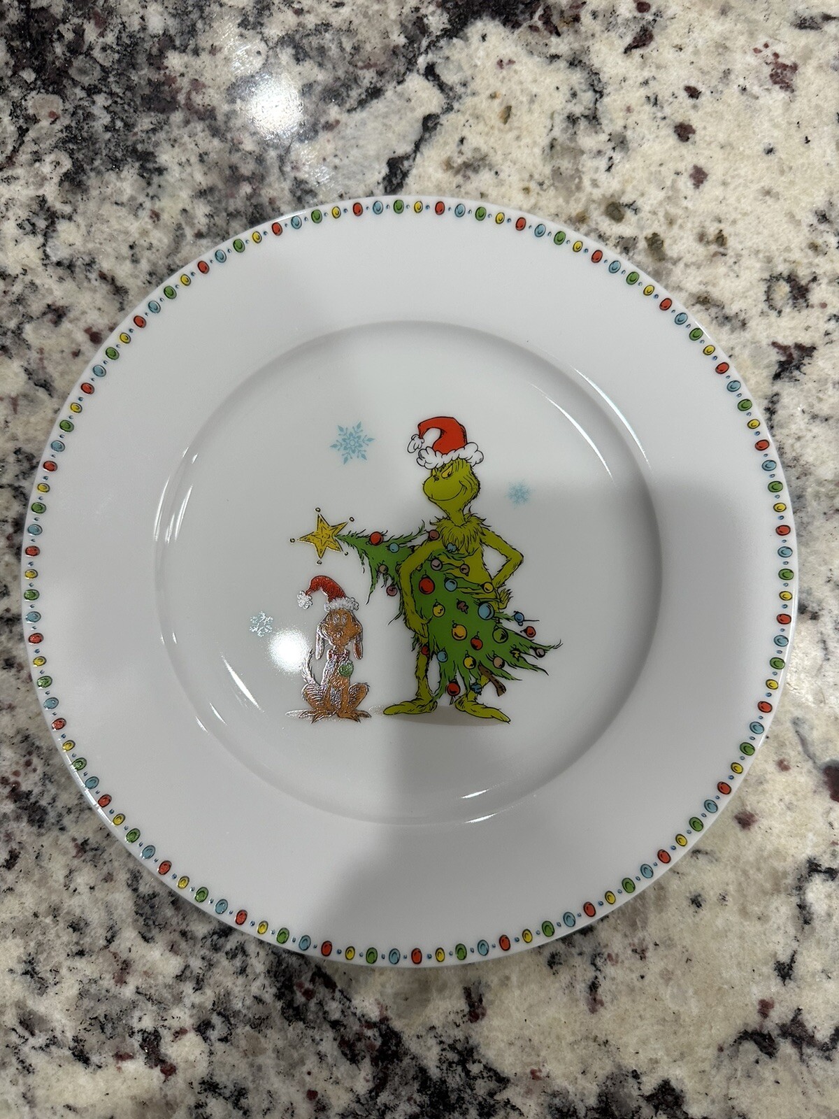 THE GRINCH Christmas Xmas Holiday 8" Salad Dessert Plate Zrike Dr seuss