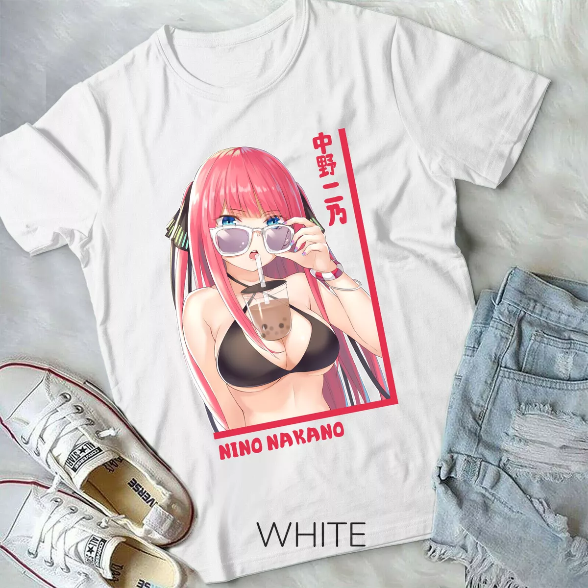 Miku Nakano, Quintessential Quintuplets, Anime Waifu, 5-toubun no Hanayome,  Nino Essential T-Shirt for Sale by boutique shop