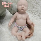 17.7" Sleeping Newborn Unpainted Reborn Baby Dolls Realistic Full Silicone Girl