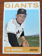 1964 TOPPS BASEBALL #573 JIM DUFFALO SAN FRANCISCO GIANTS HIGH # MK/BACK U-9261