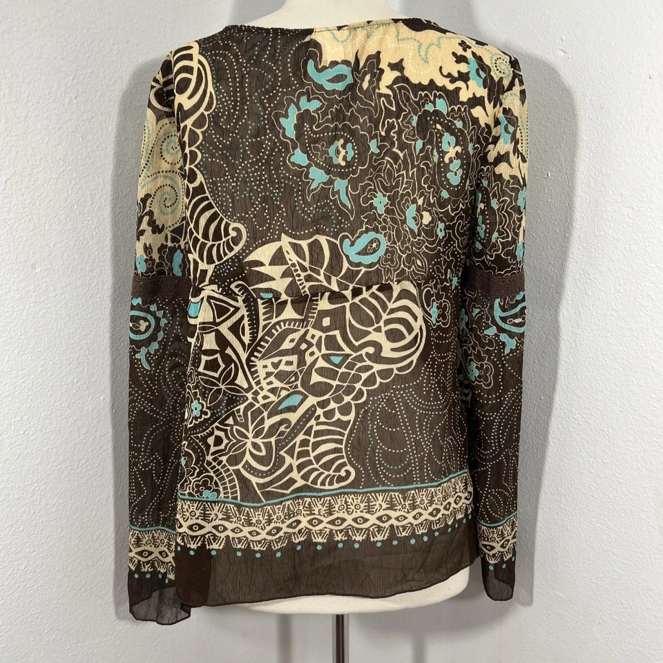 Top xhilaration Mujer Mediano Floral Cintura Imperio Boho Festival Y2K Foto 3 de 4