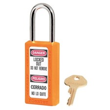 MASTER LOCK 411KAS6ORJ Lockout Padlock,KA,Orange,3"H,PK6 6MCF4