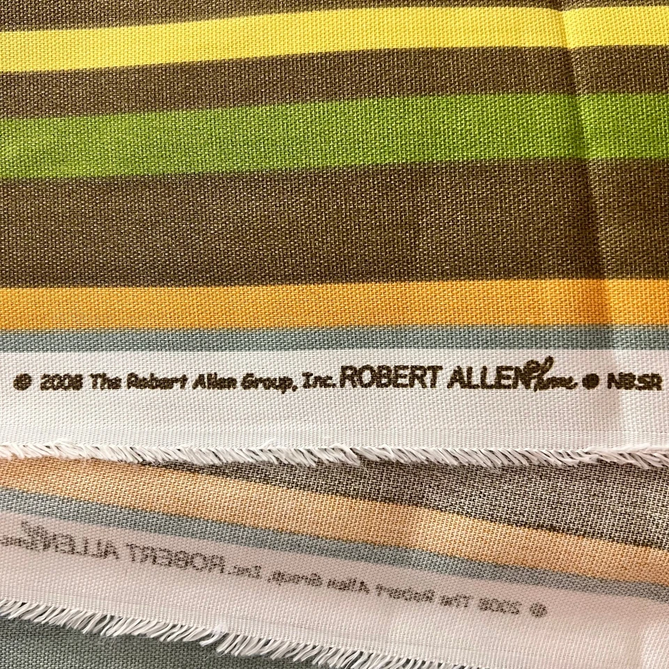 Robert Allen Fabric Striped Cotton Twill Upholstery Home Decor 2.75 Yds 56in W - Image 4 of 4