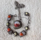 Beautiful Vintage Scottish signed Miracle Agate  Necklace and bracelet set