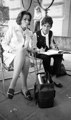 Lena Skerla filming Bruno l'enfant du dimanche Paris 1968 Old Photo