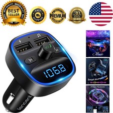FM Transmitter, Bluetooth FM Transmitter Wireless Radio Adapter Car Kit with ...
