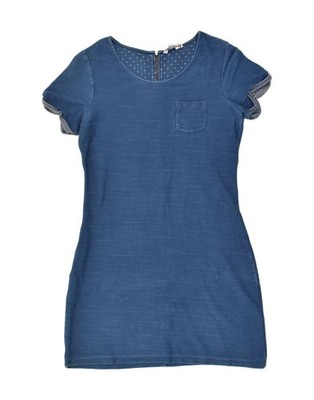 Fat Face Damen Etuikleid UK 12 Medium Navy Blau Baumwolle AM07