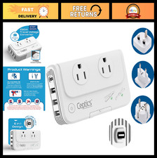 200W European Travel Voltage Converter Adapter for Curling Iron  Charger - 4 US