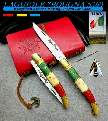 LAGUIOLE Bougna 5360| Italie-Edition Holz-Knoch Griff Taschenmesser Klapp Messer