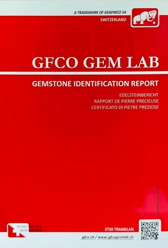 ?GEMSTONE IDENTIFICATION REPORT ( GFCO SWISS LAB ) - Add-On Service?