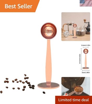 Sleek Rose Gold 304 Stainless Steel Coffee Scoop   Perfect for Home Baristas