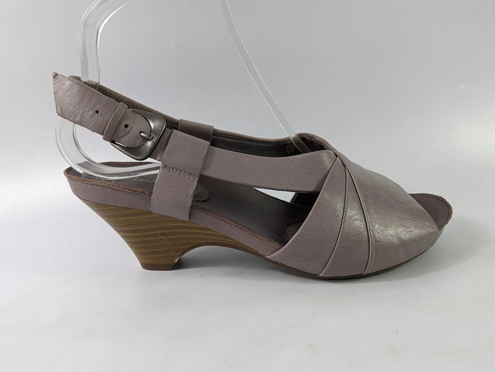 Sandali Clarks Softwear in pelle con zeppa UK 5 EU 38
