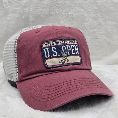 U.S. Open Hat Cap Snap Back 2020 Winged Foot Maroon White Golf Mesh Trucker Mens