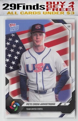 Pete Crow-Armstrong 2026 Topps Now World Baseball Classic Team Set USA #USA08
