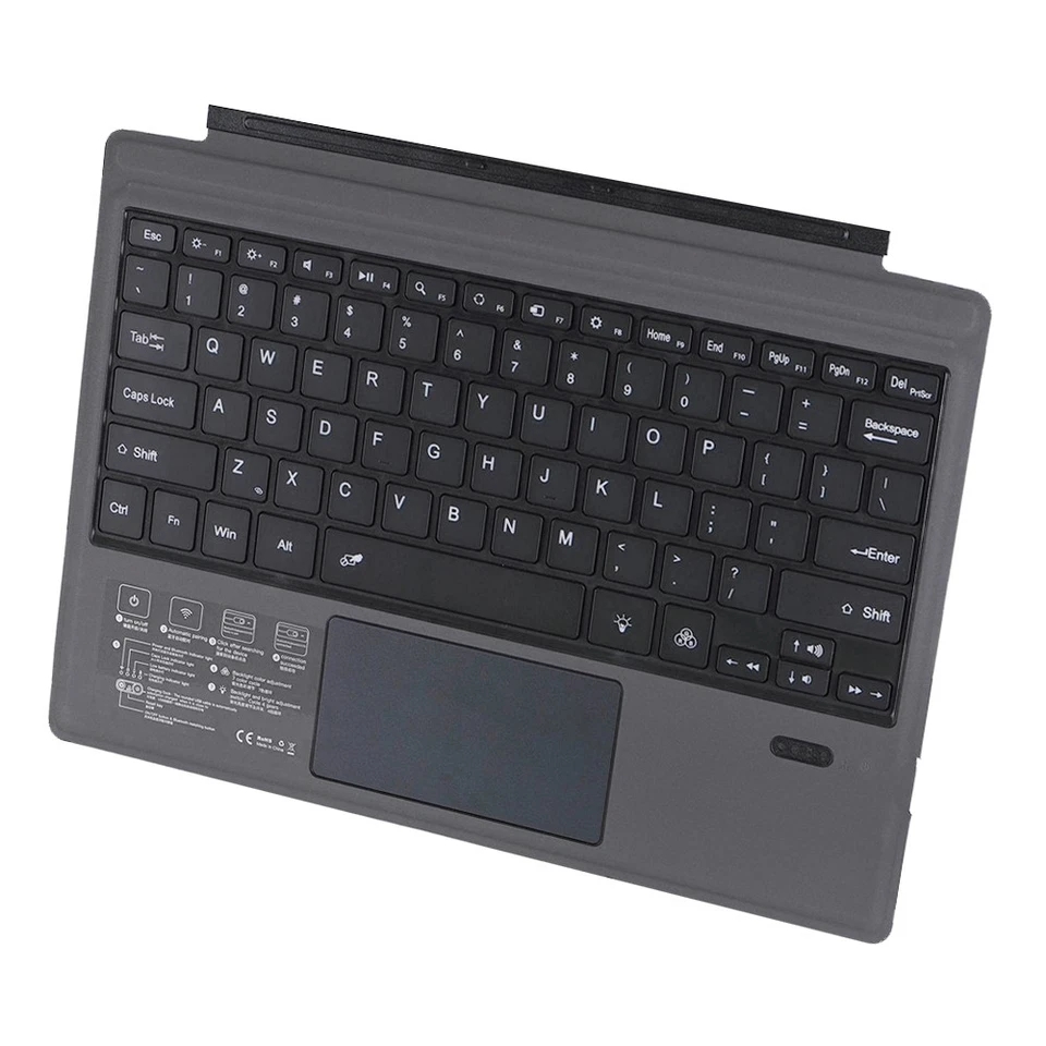 For Microsoft Surface Pro 3 4 5 6 7 RGB Backlit Bluetooth Keyboard Touchpad - Image 4 of 4