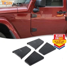 4x US Flag Door Hinge Cover Trim for Jeep Wrangler JK 2007-17 2-Door Accessories