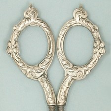 Ornate Antique Sterling Silver Embroidery Scissors * American * Circa 1890s
