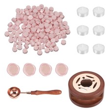 Wax Seal Kit, 150 Wax Beads, Candles, Smoke Pink