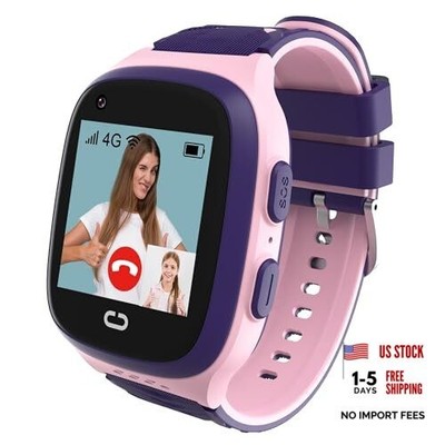 Kids Watch with GPS Tracker & Video Calling, Smart Watch for Kids with Pink