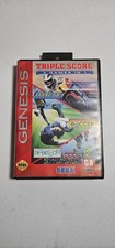 Triple Score: 3 Games in 1 (Sega Genesis, 1993) CIB ** TESTED**