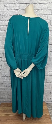 TORRID WOMEN'S GREEN 3/4 SLEEVE MAXI DRESS SIZE 4 (4X) - Picture 4 of 5