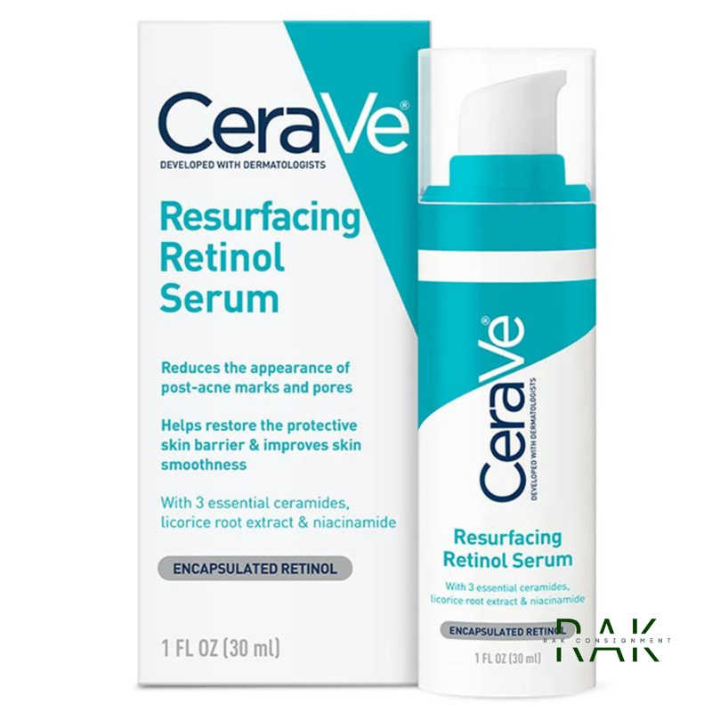 CERAVE Retinol Resurfacing Serum for Post-Acne Marks | Set of 3 | 3oz (90ml)
