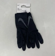 Nike Base Layer Gloves - Men’s Medium, Black/Black/Dark Grey, Touchscreen