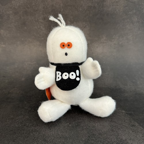Vintage Hallmark Halloween Plush Wacky Patch Pumpkin Boo Buddies Baby Ghost - Picture 6 of 11