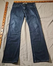 Big Star Jeans Mens 32 Long Blue Denim Pioneer Regular Bootcut Western Pants 