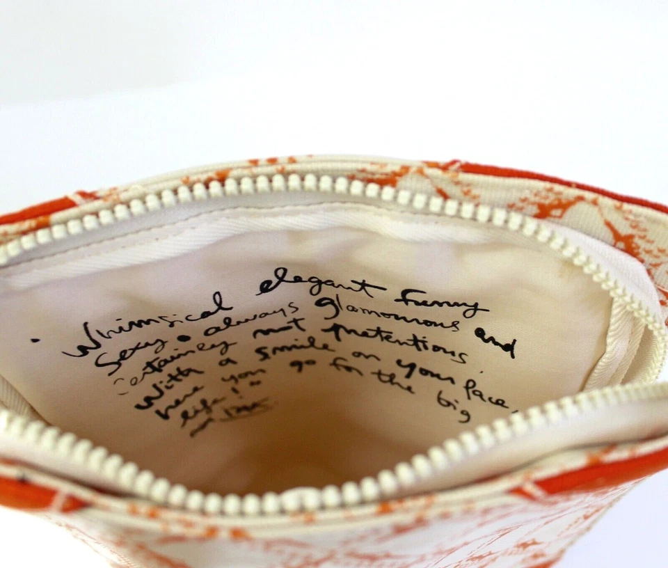 Funda para Tableta Izak Zenou Lona Recubierta Cremallera Crema/Naranja Foto 4 de 4