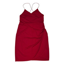 Forever 21 Women's Size L Red Spaghetti Strap Knit Bodycon Mini Dress - NWT