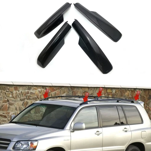 For Toyota Highlander XU20 2001-2007 4Pcs Roof Rack Cover Rail End Replacement