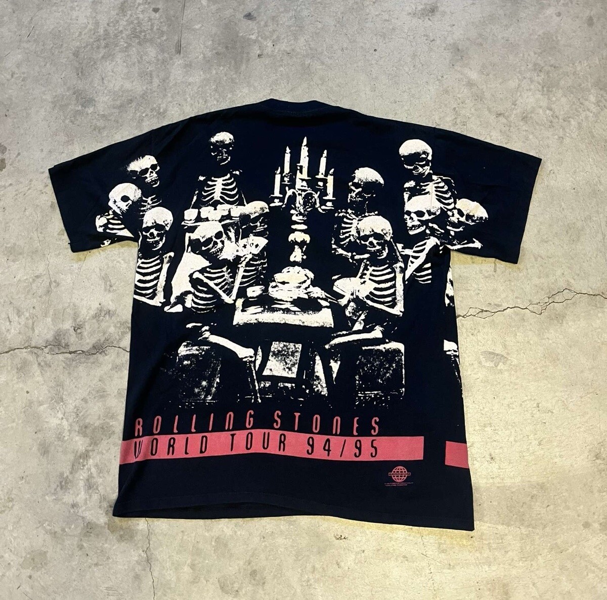 1994ローリング・ストーンズ VoodooLounge Tシャツ XLネイビー VTG Rolling Stones Voodoo Lounge T Shirt Men XL Concert Tour