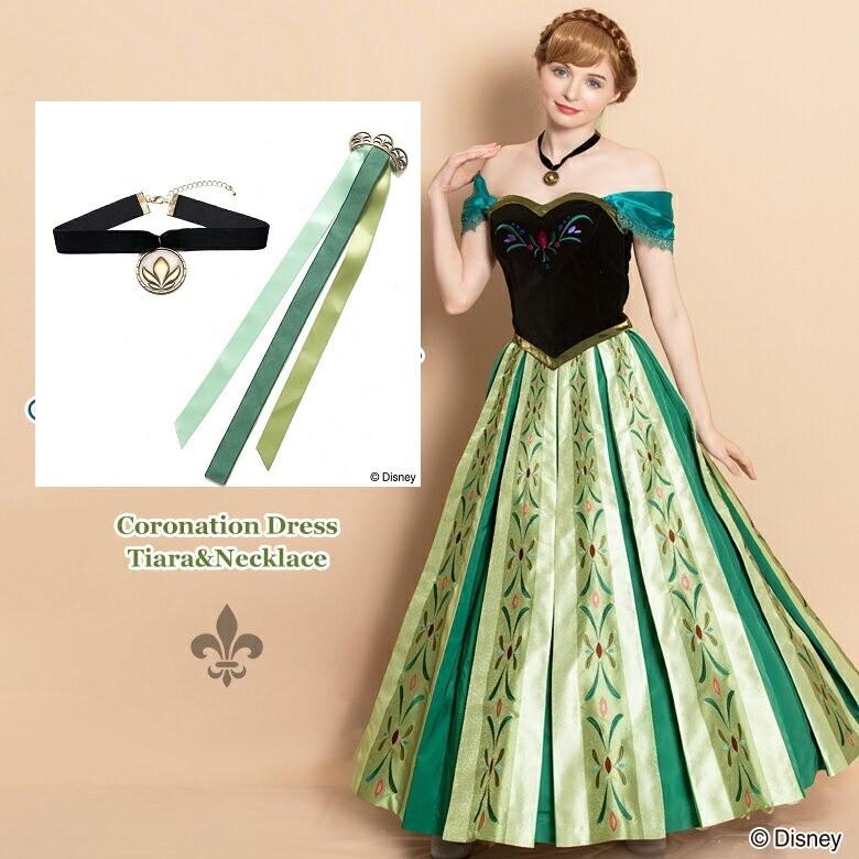 Disney Frozen Anna Coronation Cosplay Dress Woman secret honey