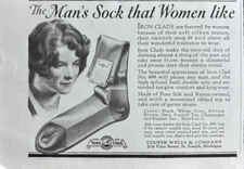 1926 Iron Clads Socks Women Like Cooper Wells & Co St Joseph Mi Vintage Print Ad