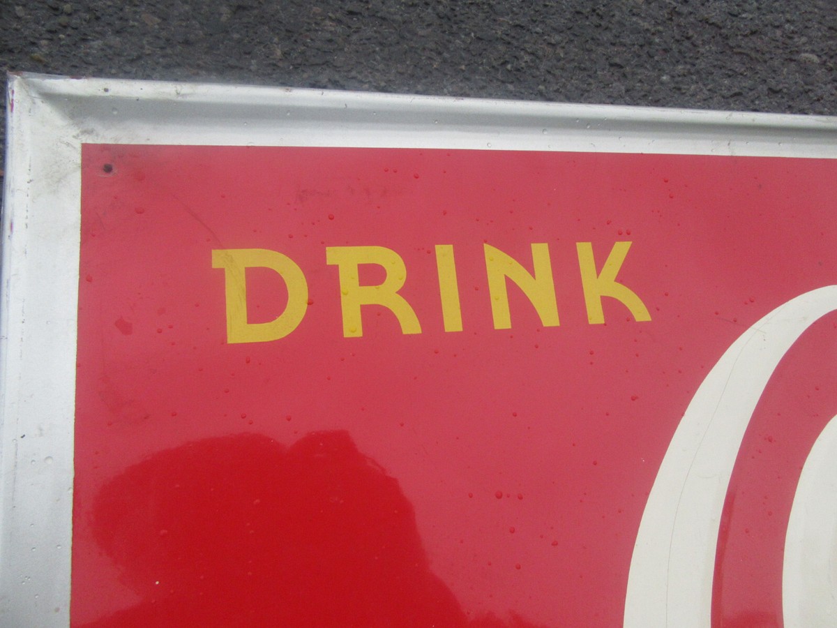 1940's Coca-Cola Enamel? Porcelain? MCA Tin Sign 54