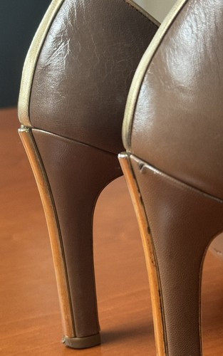 Miu Miu Pumps Nougat mit Gold abgesetzt Größe 41 - Bild 8 von 18