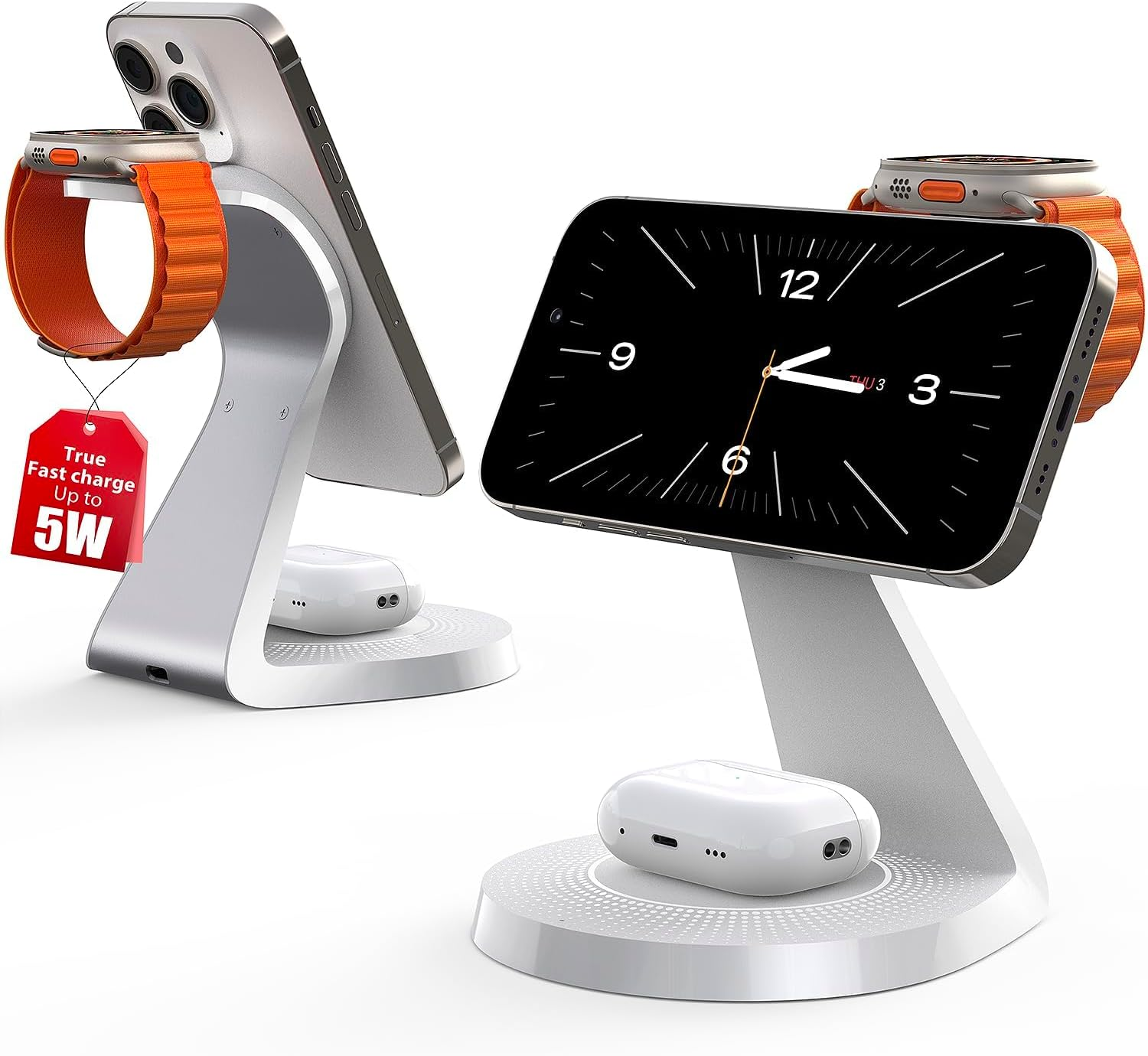 3 in 1 Charging Station for Apple Devices,Mag-Safe Charger Stand Fast Chargin...