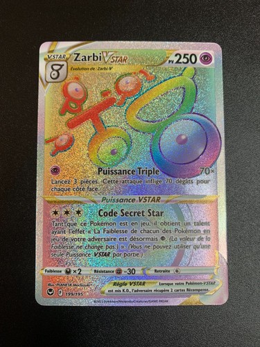 Carte Pokémon : Zarbi Vstar 199/195 Tempête Argentée Française NEUF