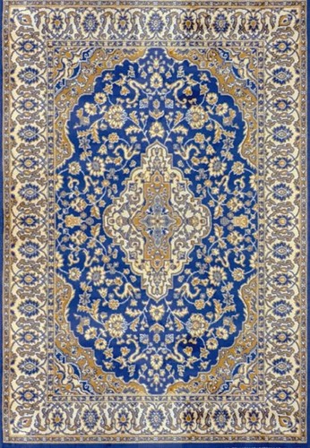 ANKARA PERSIAN BLUE THIN ART-SILK FLOOR RUG MAT (XS) 100x137cm **FREE DELIVERY** - Picture 2 of 3
