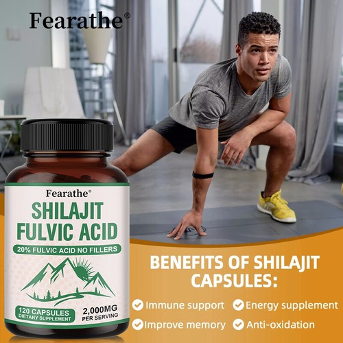 Shilajit Fulvic Acid Supplement Brain & Cardiovascular Support Antioxidant - Picture 5 of 10