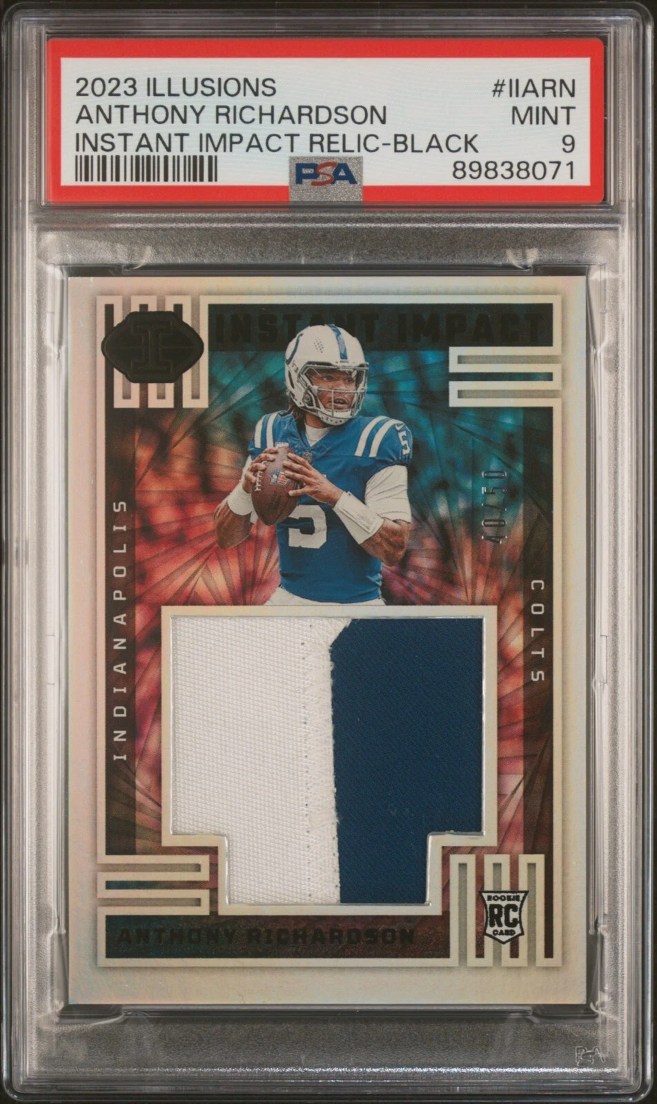 Anthony Richardson Panini Illusions Instant Impact Relics #IIARN Black