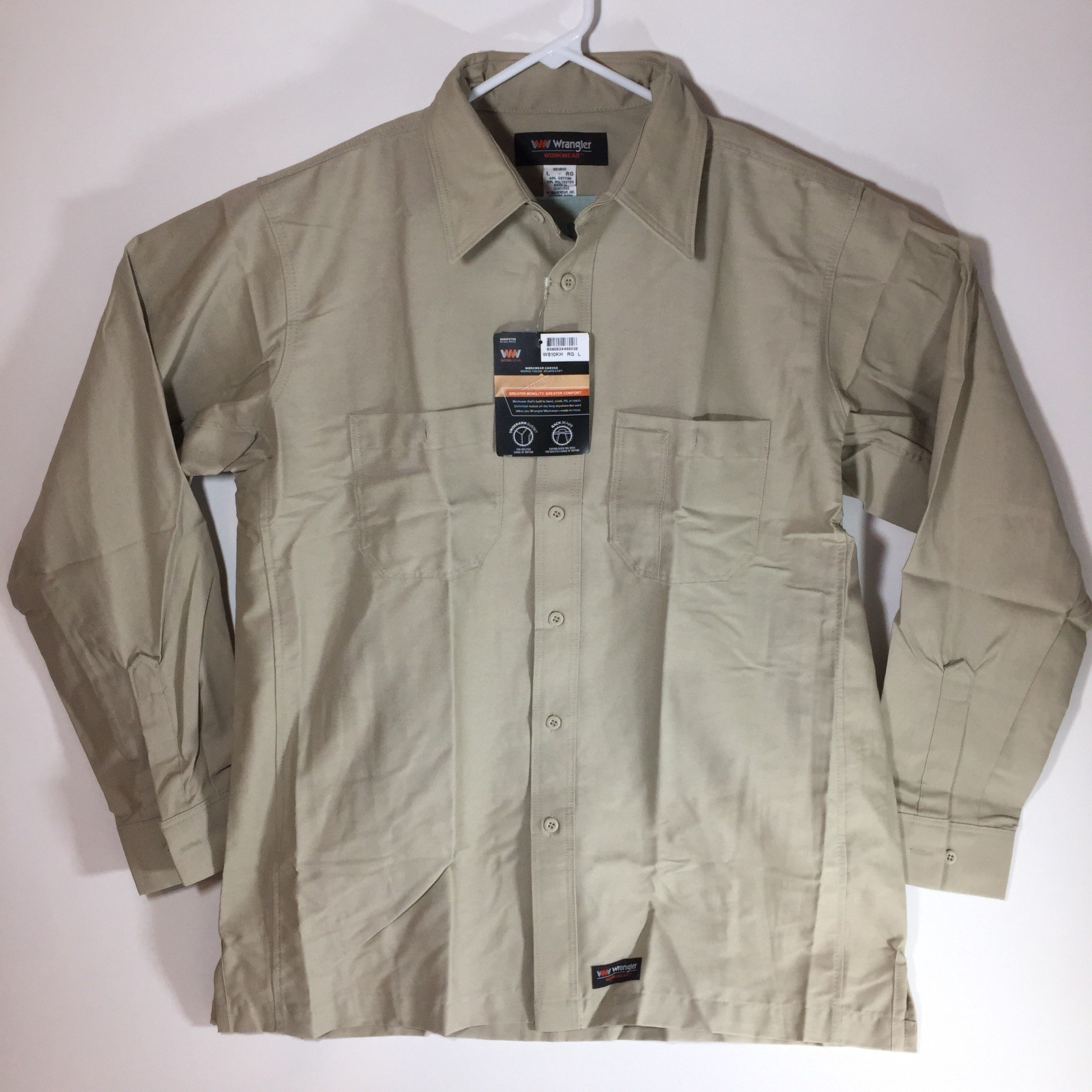 wrangler khaki work shirts