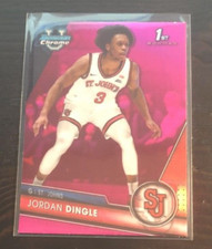 2023-24 Bowman Chrome University JORDAN DINGLE Pink Refractor 1st Bowman #35