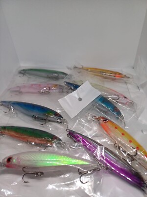 11cm-13,4g 10 Stück/Set Floating Jerkbait Minnow Bait Shollow Künstlich Hart...