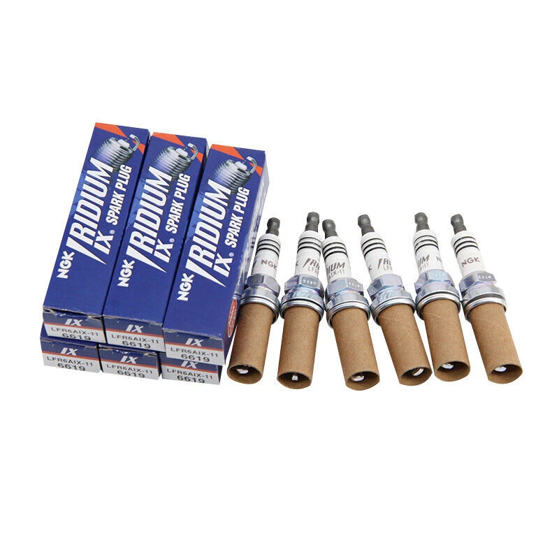 Bujía de resistencia IX 6 piezas NGK LFR6AIX-11 6619 para Lexus Mercedes-Benz Foto 3 de 4