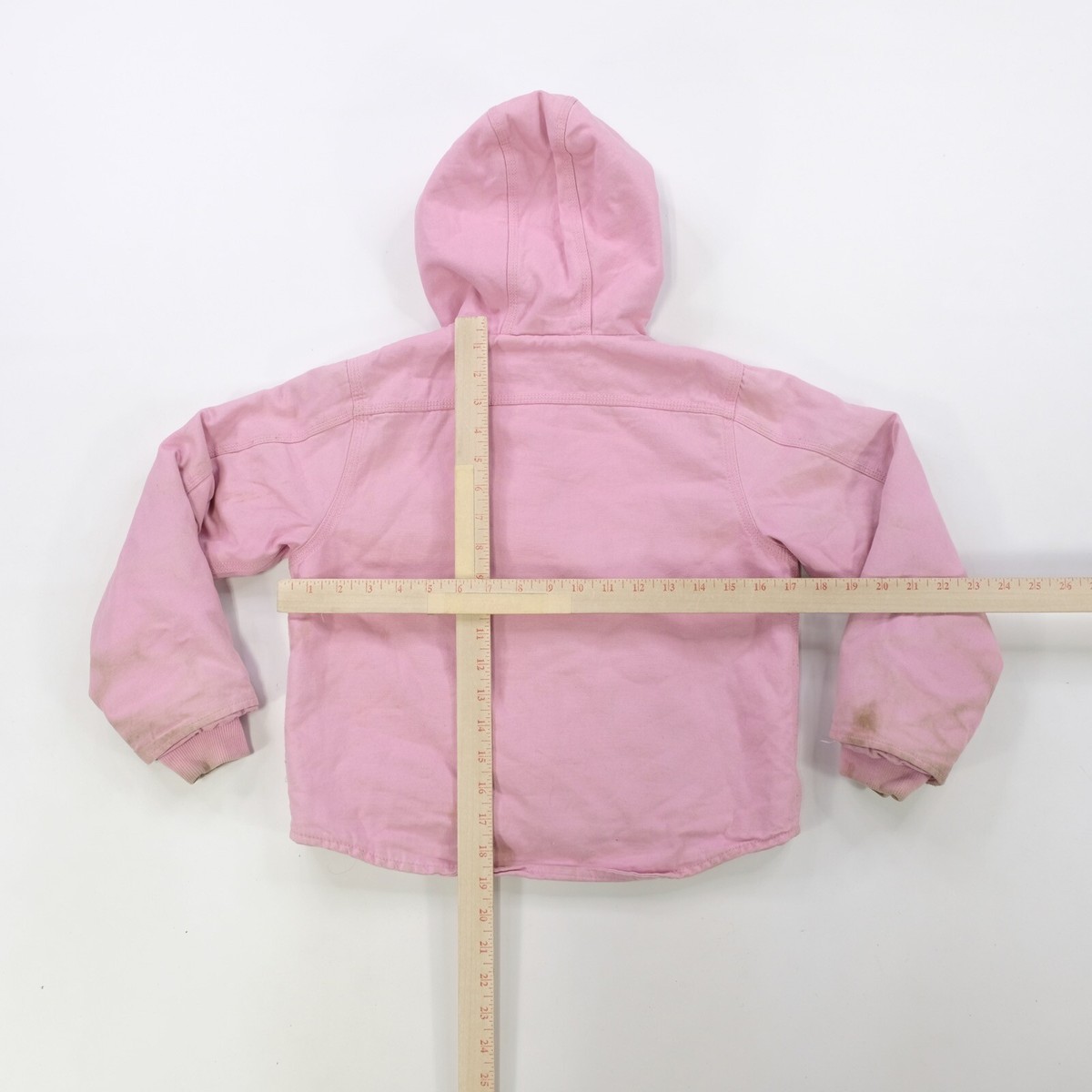 Rare VTG CARHARTT Active Canvas Denim Full Zip Hooded Jacket